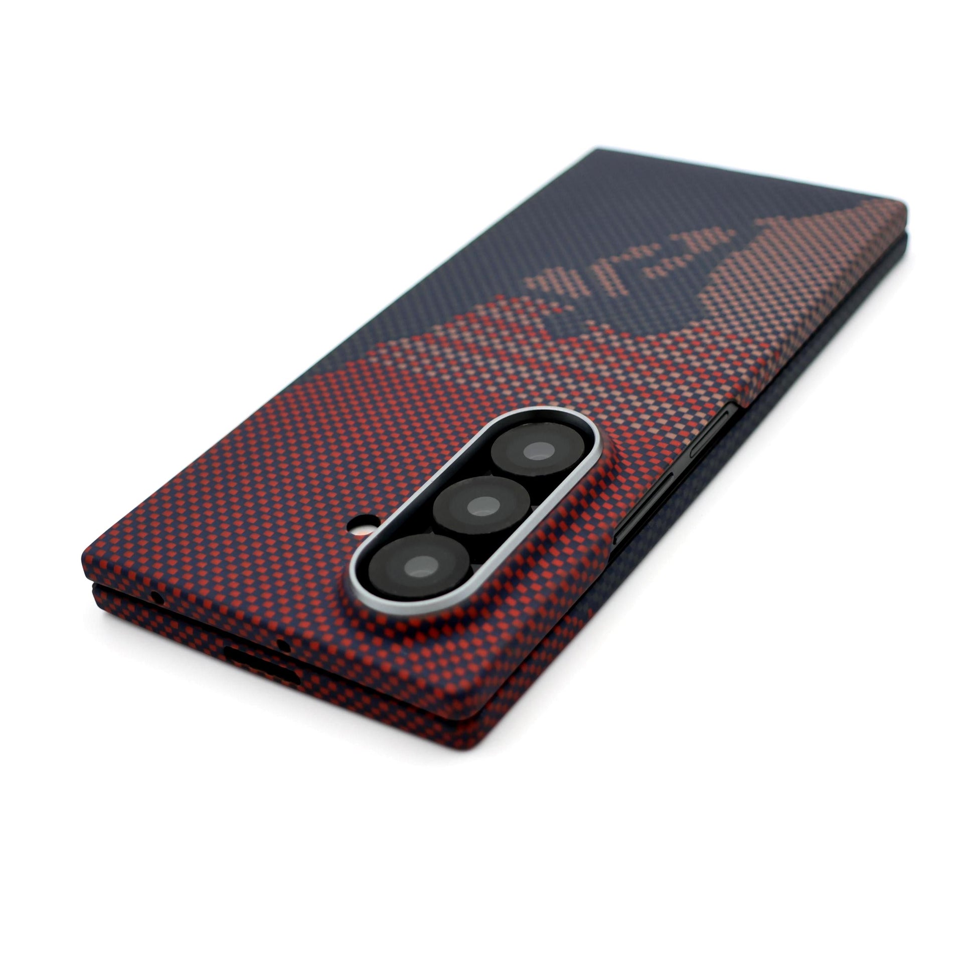 Samsung Galaxy Z Fold7 Real Carbon Fiber Case, 0.5mm Super Slim Original SLIVA Carbon Fiber with Magsafe- Red