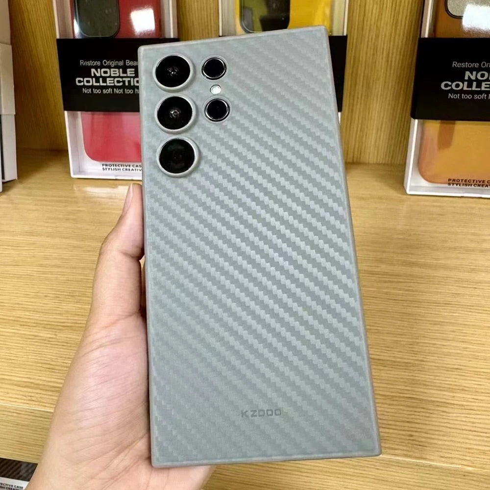 Samsung Galaxy S24 Ultra KZDOO Air Carbon Ultra Thin Case with Camera Protection - Purple / Titanium