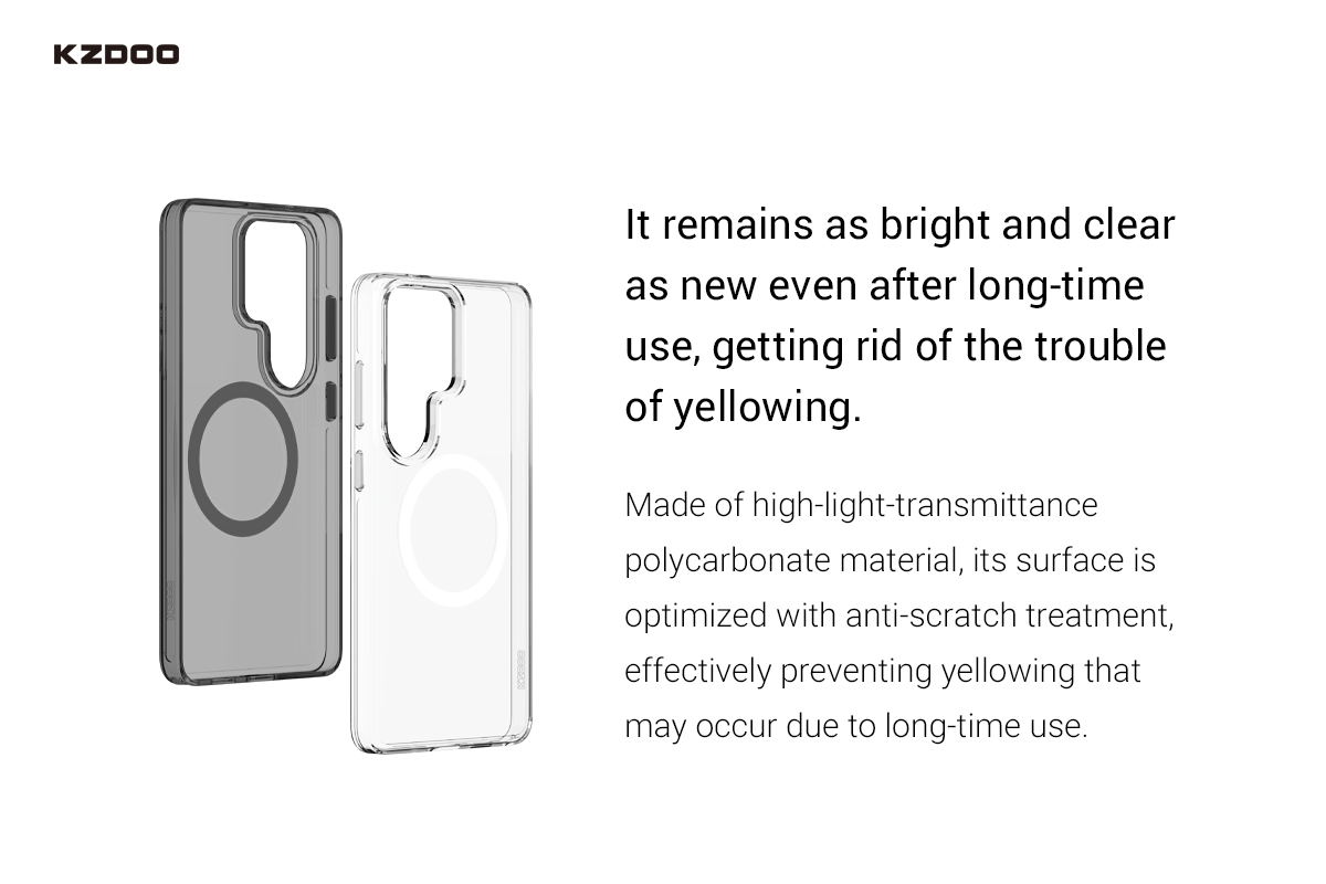 Samsung Galaxy S26 Ultra Kzdoo ICEGUARD Series Magsafe Case, Crystal Clear Anti-Yellow Anti Scratch