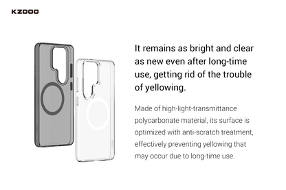 Samsung Galaxy S26 Ultra Kzdoo ICEGUARD Series Magsafe Case, Crystal Clear Anti-Yellow Anti Scratch