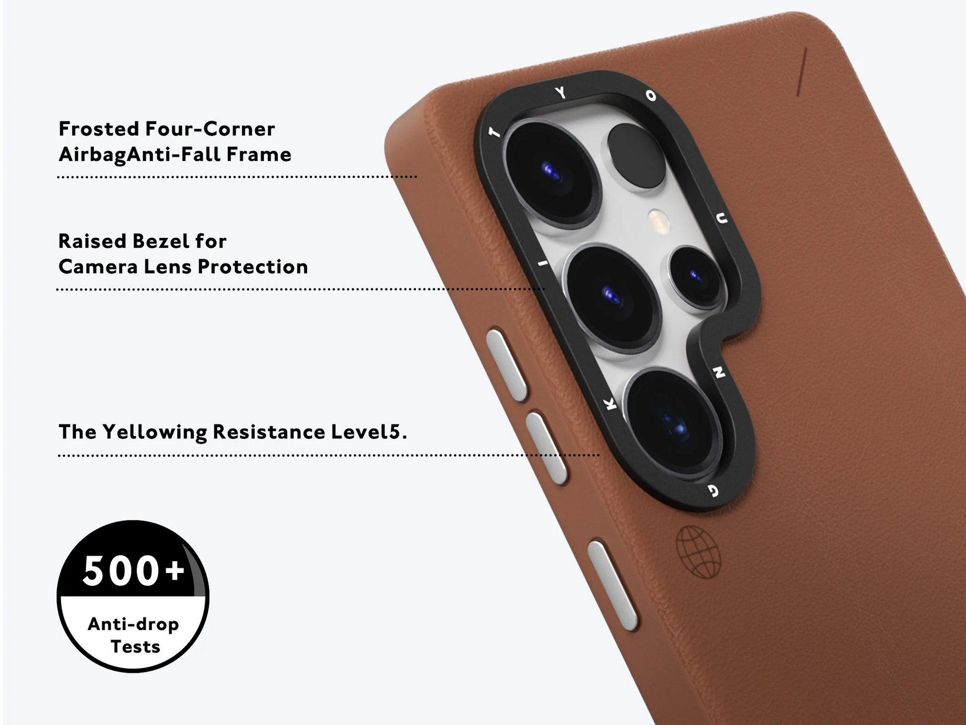Samsung Galaxy S26 Ultra Youngkit Leather Case, Matte Leather Finish Youngkit Tech Leather with Magsafe - Brown