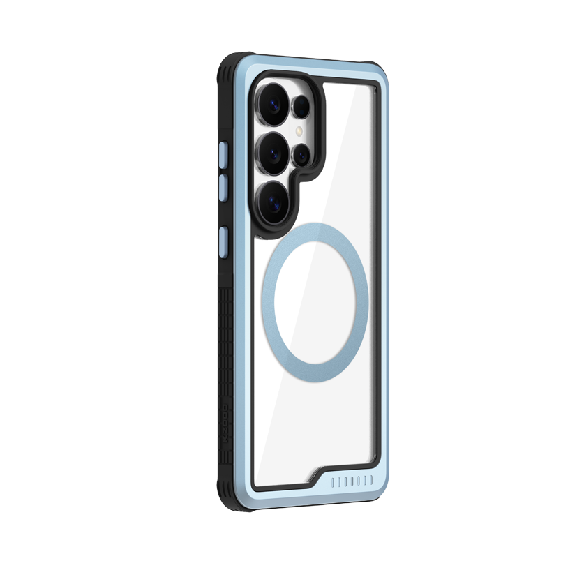 Samsung Galaxy S26 Ultra Kzdoo "Mag ARCE SPORT" Series Anti-Yellowing Magsafe Case - Sky Blue