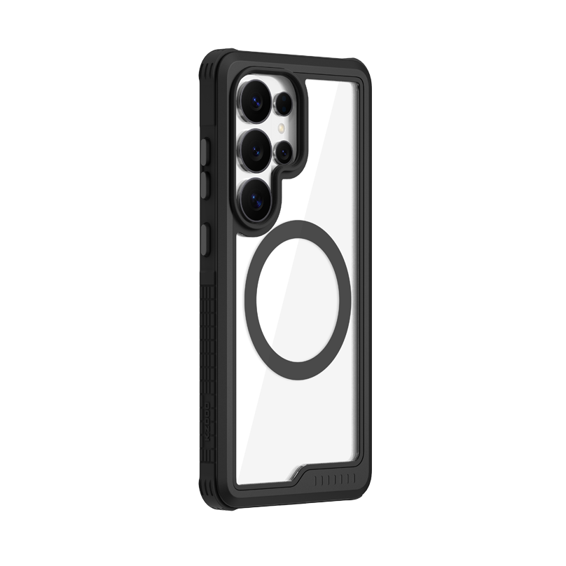 Samsung Galaxy S26 Ultra Kzdoo "Mag ARCE SPORT" Series Anti-Yellowing Magsafe Case - Black