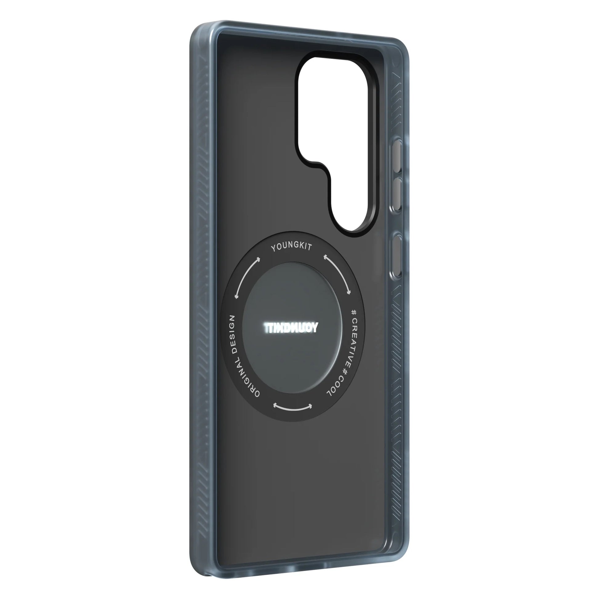 Samsung Galaxy S26 Ultra Youngkit Case, Cyberpunk 360° Spin Magnetic Stand Case - Black