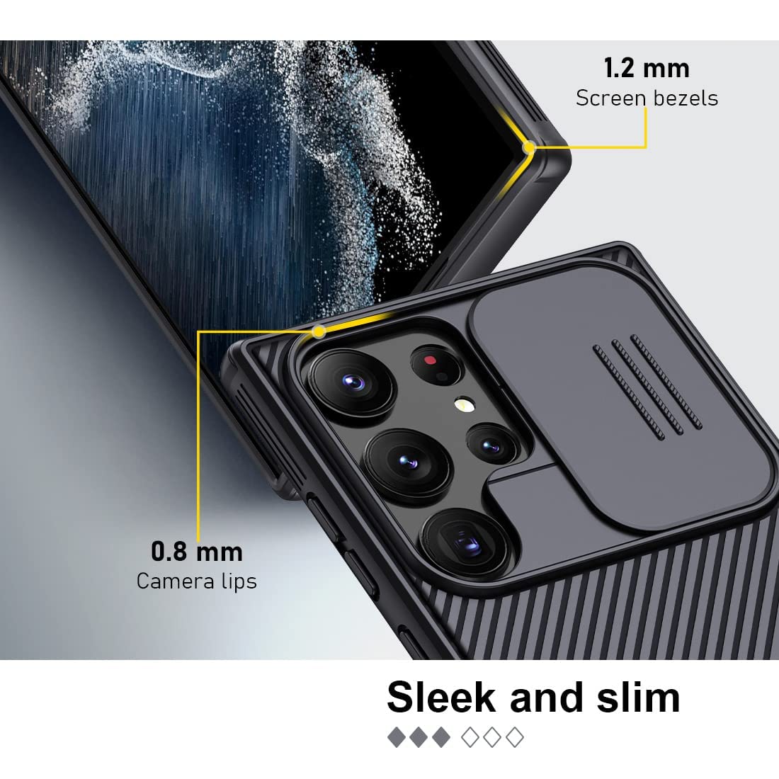 Samsung Galaxy S23 Ultra Cam-Shield Slide Camera Cover Thermoplastic Polyurethane