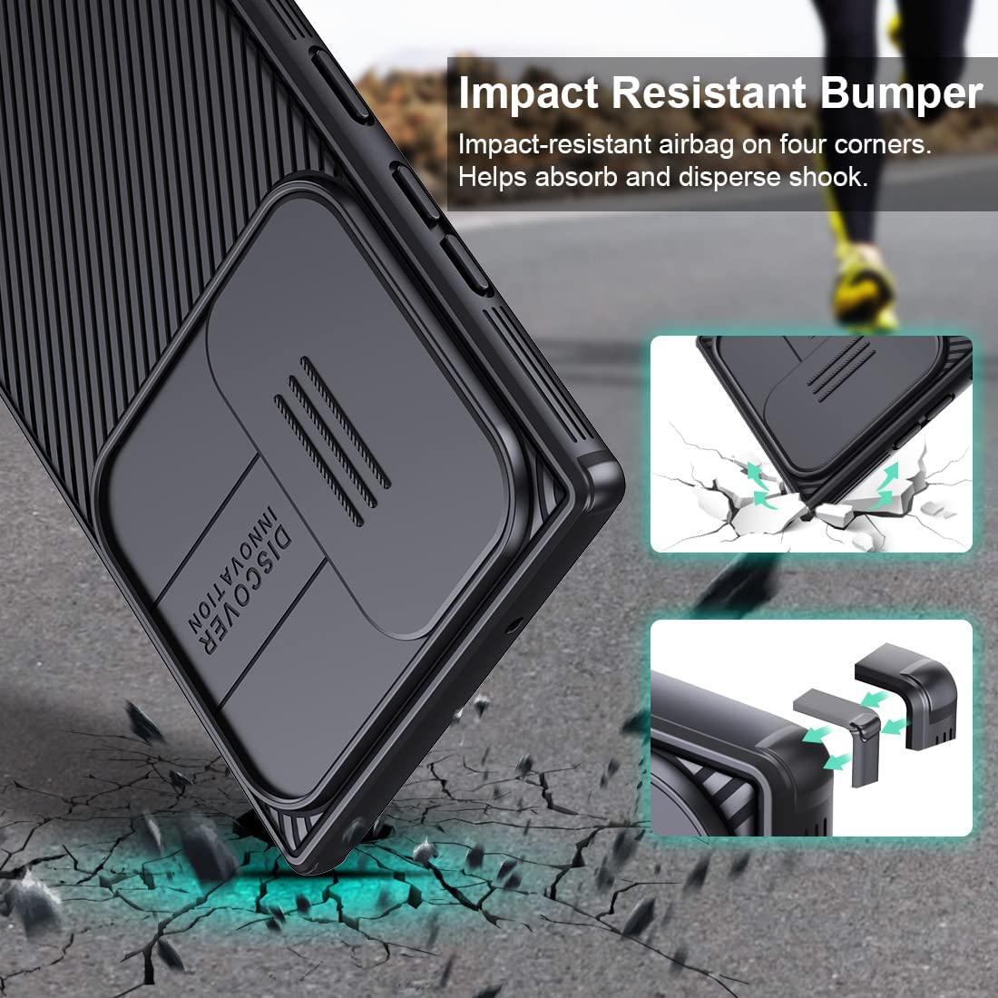 Samsung Galaxy S23 Ultra Cam-Shield Slide Camera Cover Thermoplastic Polyurethane