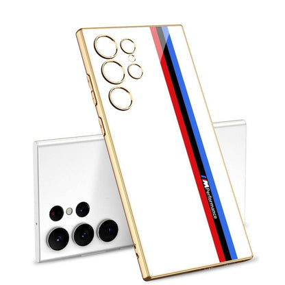 Samsung Galaxy S23 Ultra BMW M Performance Series Glass Case - White/Green