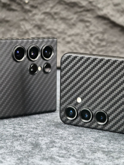 Samsung Galaxy S24 Ultra KZDOO Air Carbon Ultra Thin Case with Camera Protection - Purple / Titanium