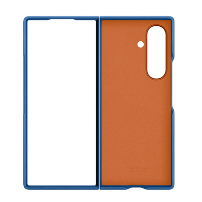 Samsung Z Fold8 Ultra Leather Case, Kindsuit Slim Leather Back Cover - Blue