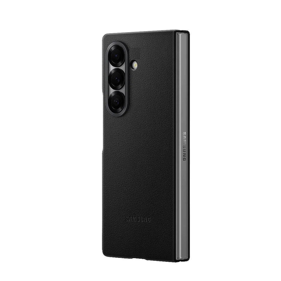 Samsung Z Fold8 Ultra Leather Case, Kindsuit Slim Leather Back Cover - Black