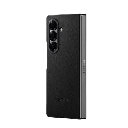 Samsung Z Fold8 Ultra Leather Case, Kindsuit Slim Leather Back Cover - Black