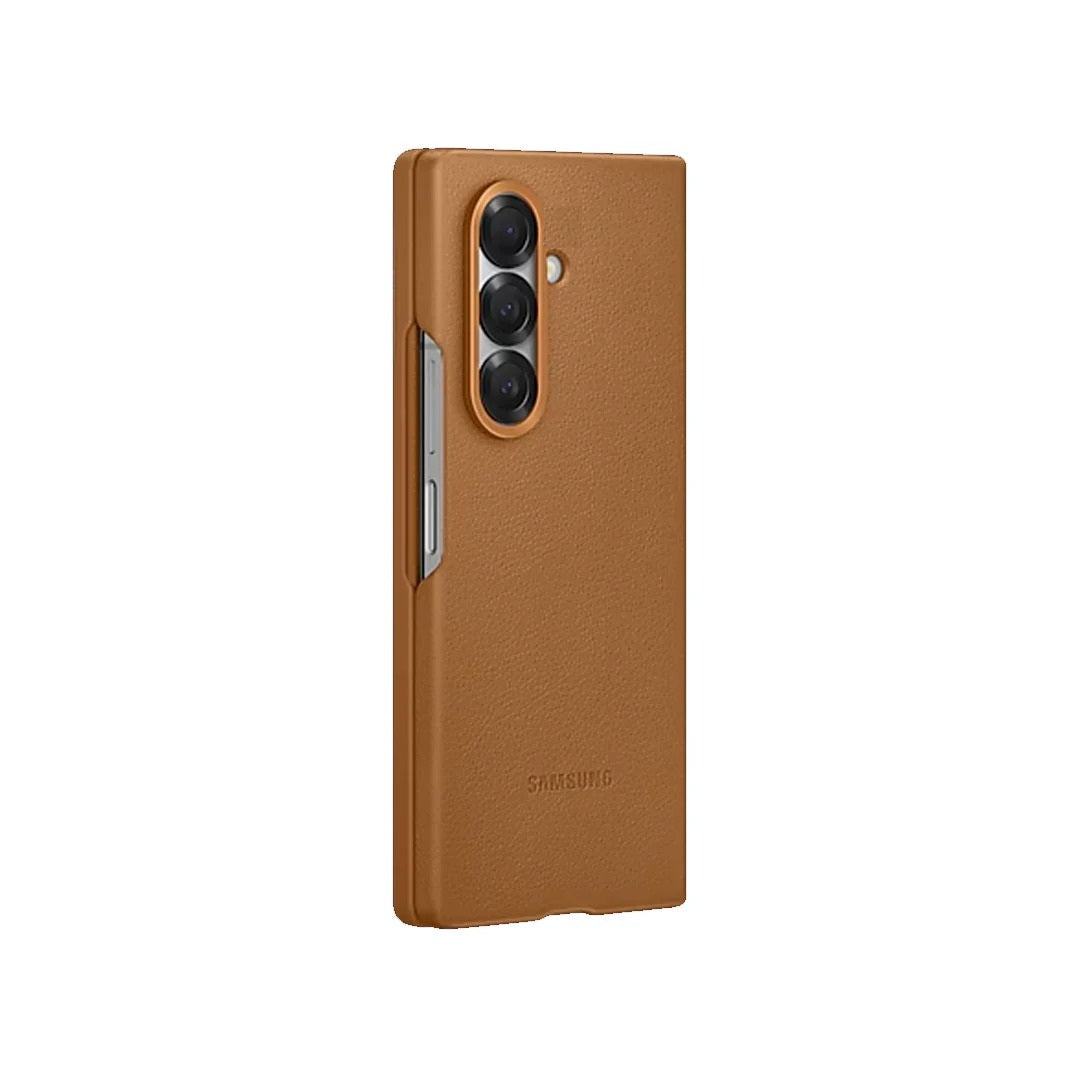 Samsung Z Fold8 Ultra Leather Case, Kindsuit Slim Leather Back Cover - Brown