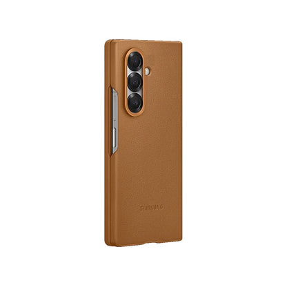 Samsung Z Fold8 Ultra Leather Case, Kindsuit Slim Leather Back Cover - Brown