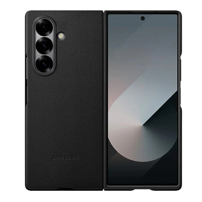 Samsung Z Fold8 Ultra Leather Case, Kindsuit Slim Leather Back Cover - Black