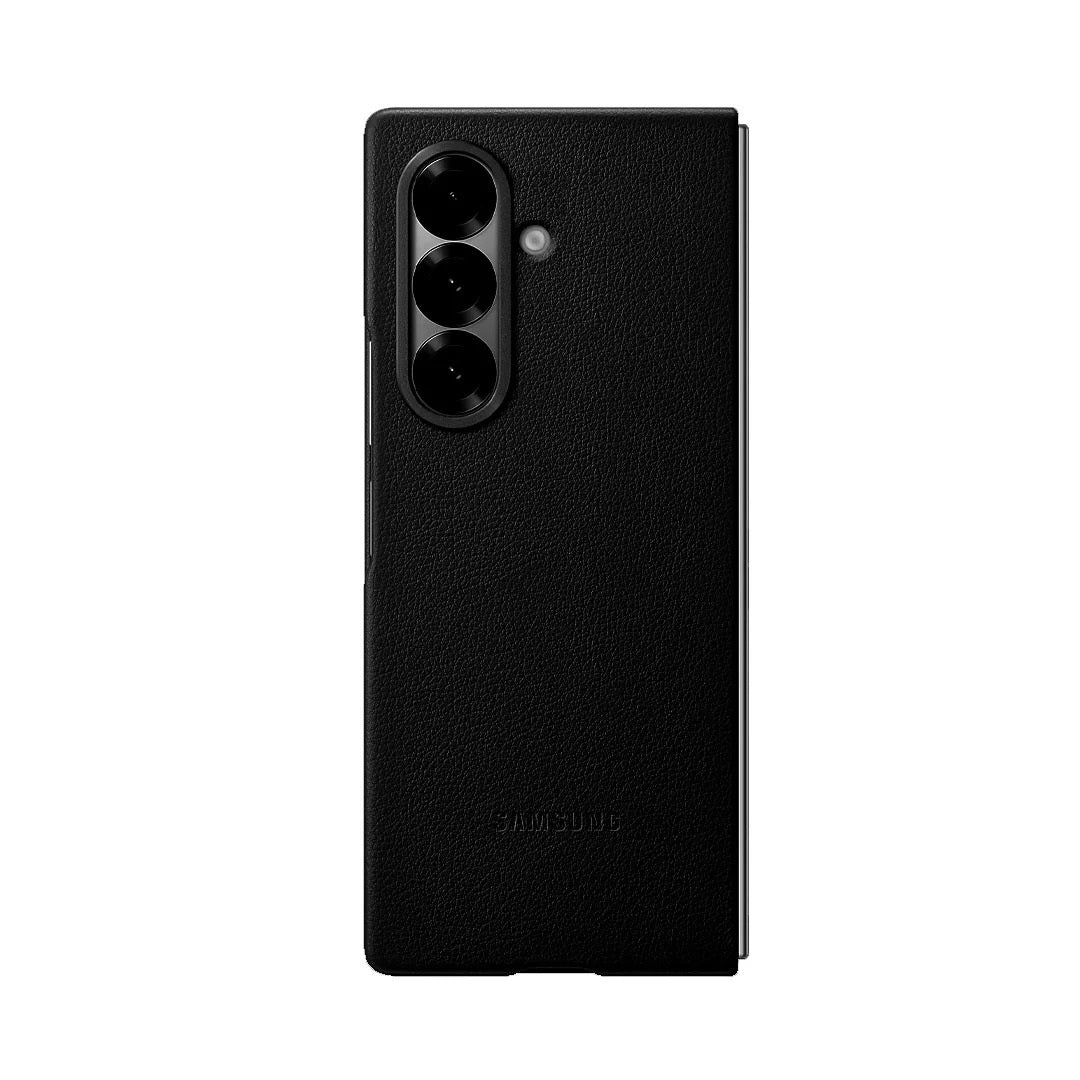 Samsung Z Fold8 Ultra Leather Case, Kindsuit Slim Leather Back Cover - Black