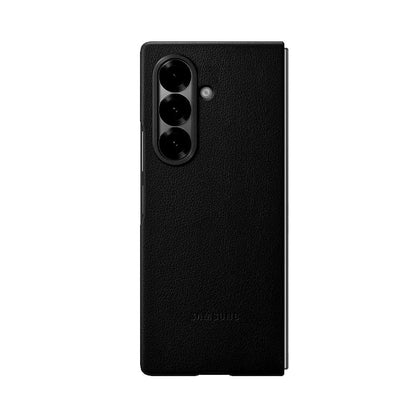 Samsung Z Fold8 Ultra Leather Case, Kindsuit Slim Leather Back Cover - Black