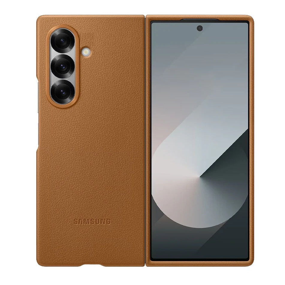 Samsung Z Fold8 Ultra Leather Case, Kindsuit Slim Leather Back Cover - Brown