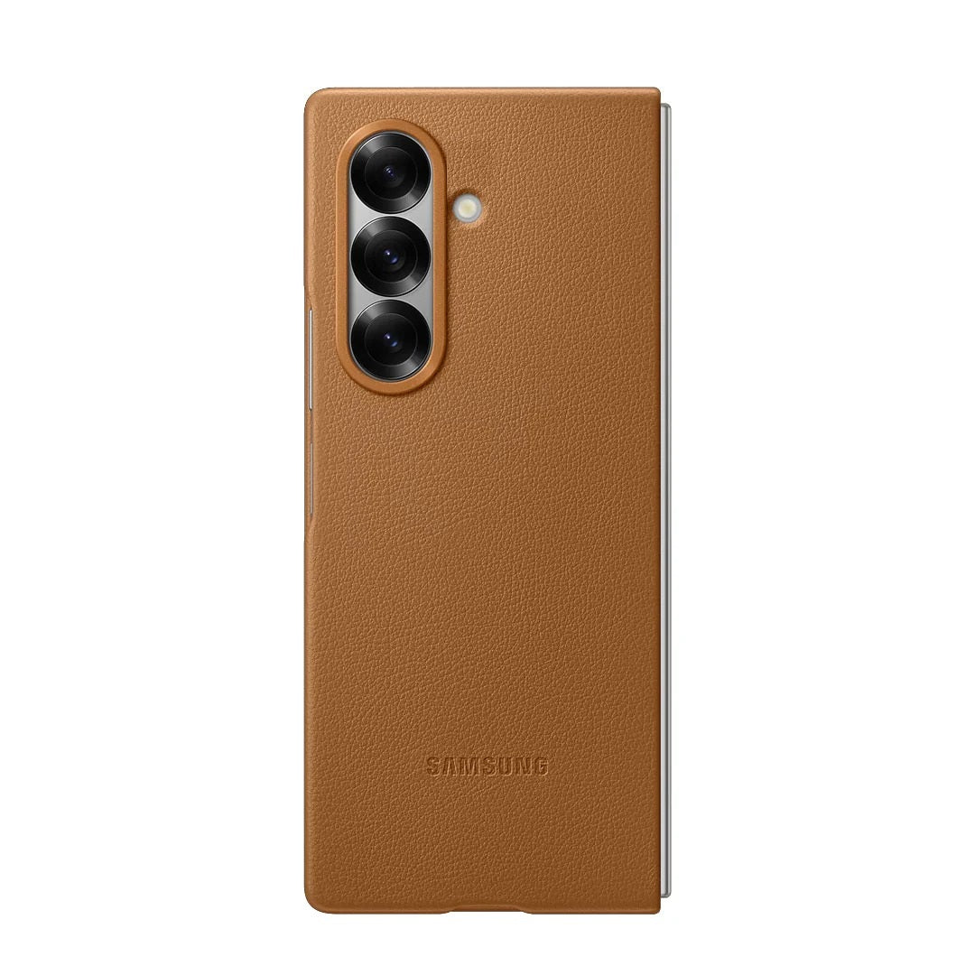 Samsung Z Fold8 Ultra Leather Case, Kindsuit Slim Leather Back Cover - Brown