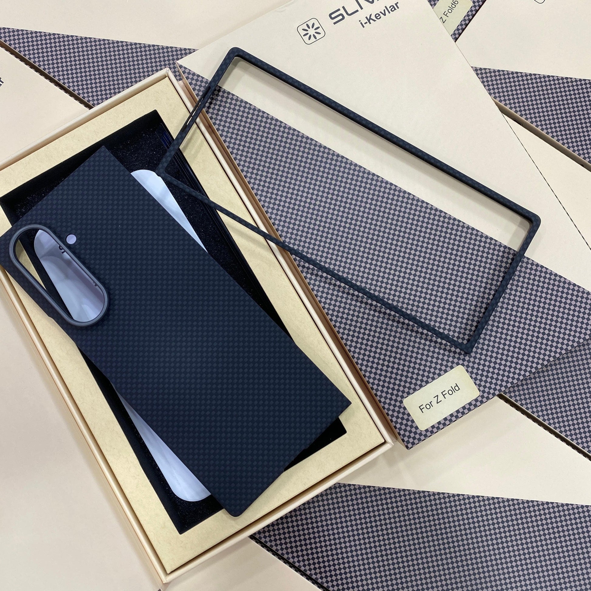 Samsung Galaxy Z Fold7 Real Carbon Fiber Case, 0.5mm Super Slim Original SLIVA Carbon Fiber - Black