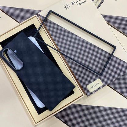 Samsung Galaxy Z Fold7 Real Carbon Fiber Case, 0.5mm Super Slim Original SLIVA Carbon Fiber - Black