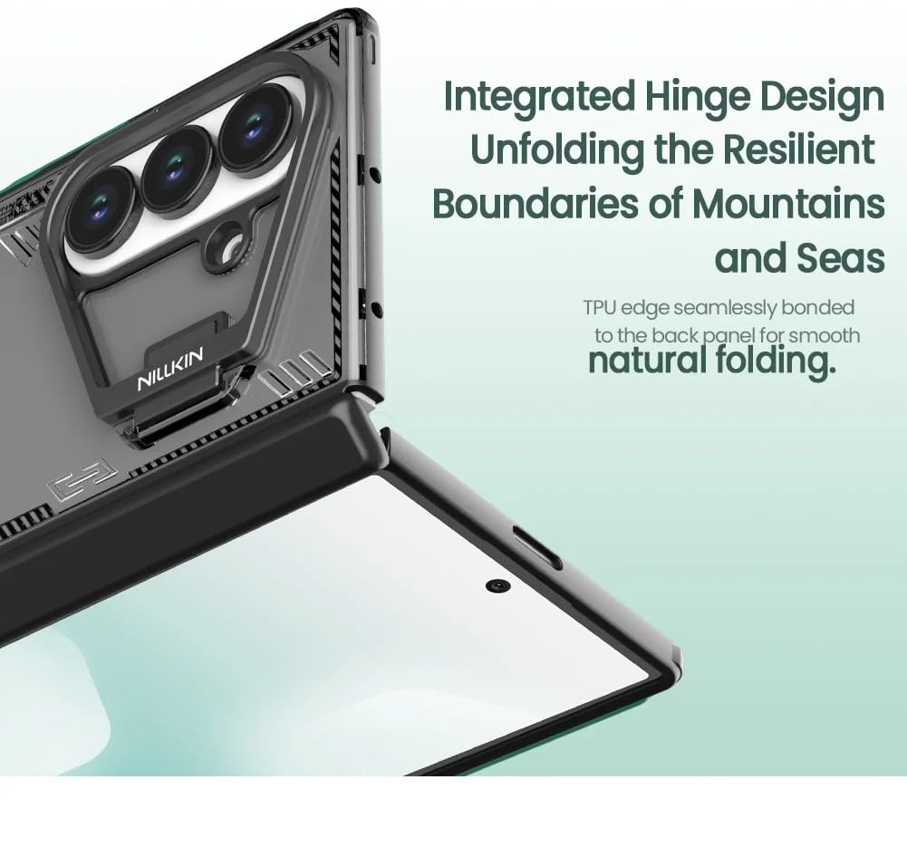 Samsung Galaxy Z Fold7 Nillkin ICE-BLADE Series Corner Air Bags + Aluminum Camera Protect Stand