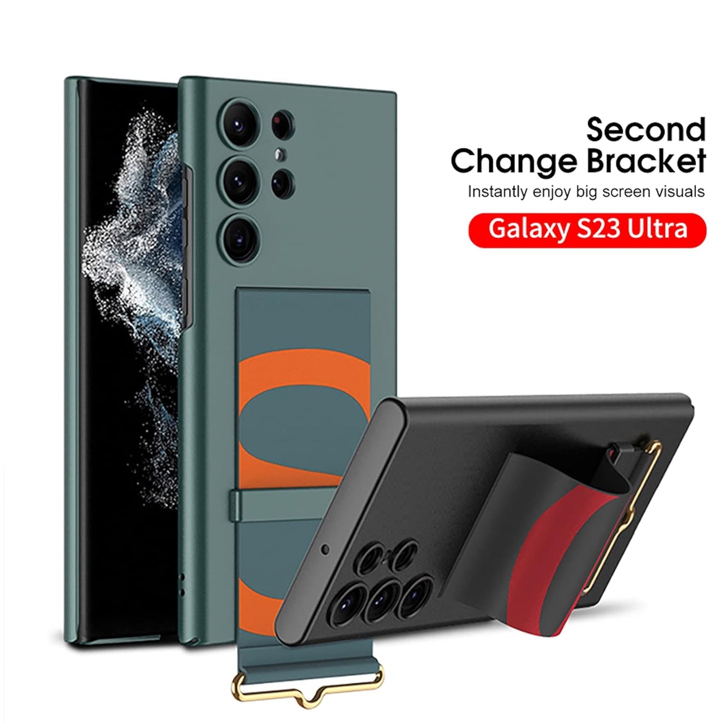 Samsung Galaxy S23 Ultra Slim Hard PC with Wrist Strap Wristband Holder Cover