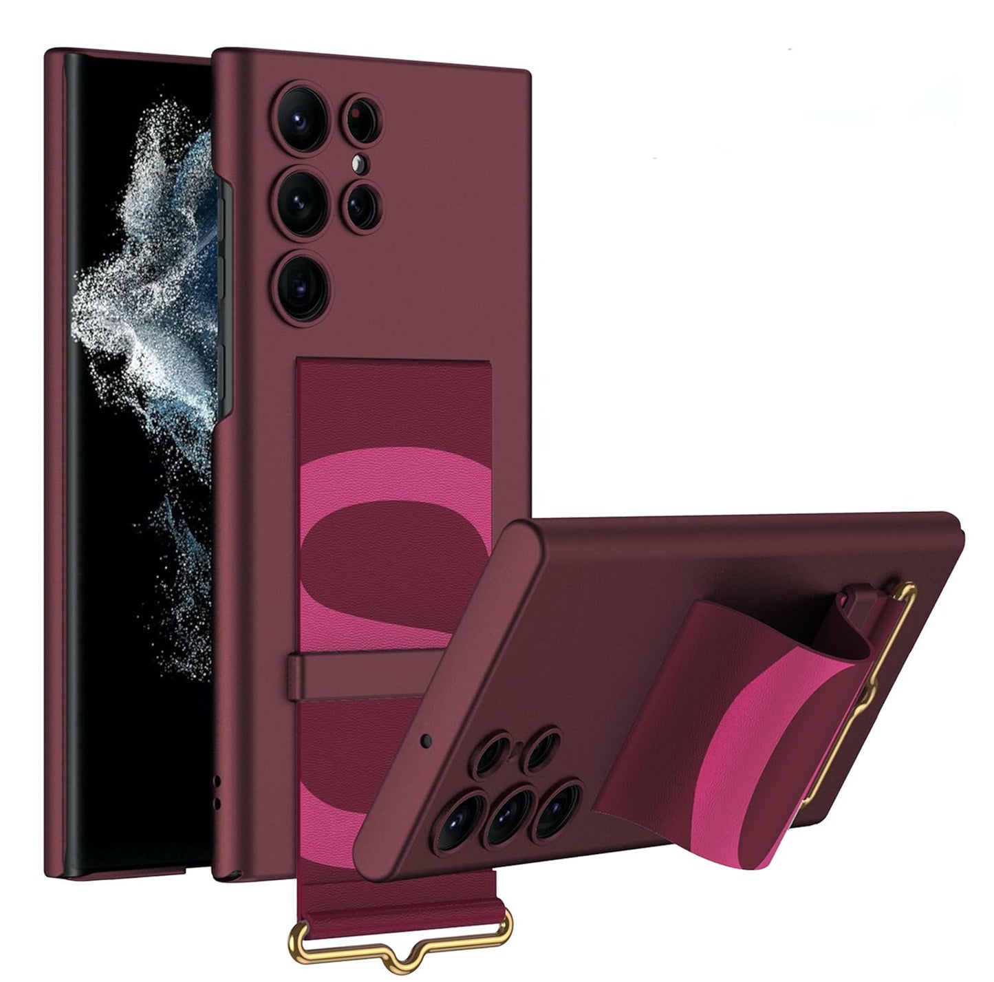 Samsung Galaxy S23 Ultra Slim Hard PC with Wrist Strap Wristband Holder Cover