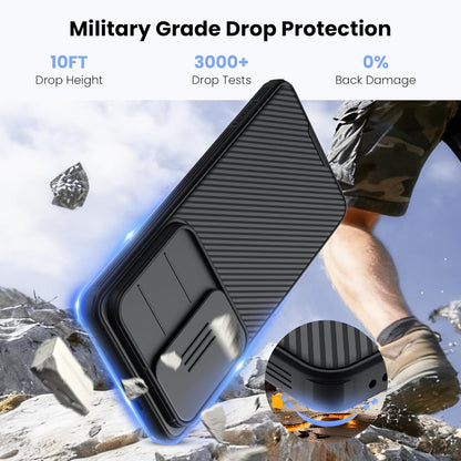 Samsung Galaxy S26 Ultra Nillkin Cover, CamShield Pro Slider Camera Close & Open Double Layered Protection TPU + PC - Black