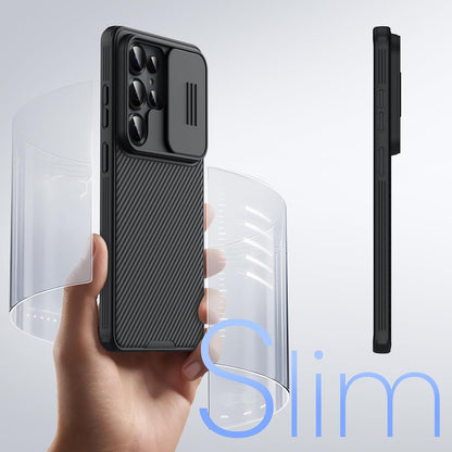 Samsung Galaxy S26 Ultra Nillkin Cover, CamShield Pro Slider Camera Close & Open Double Layered Protection TPU + PC - Black
