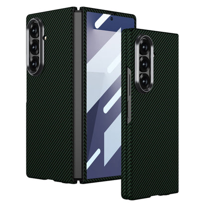 Samsung Galaxy Fold7 Gkk Super Slim Carbon Fiber Case with Inbuilt Front Glass - Green