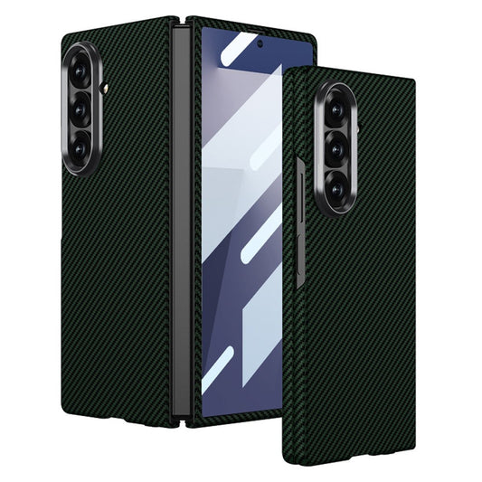 Samsung Galaxy Fold7 Gkk Super Slim Carbon Fiber Case with Inbuilt Front Glass - Green