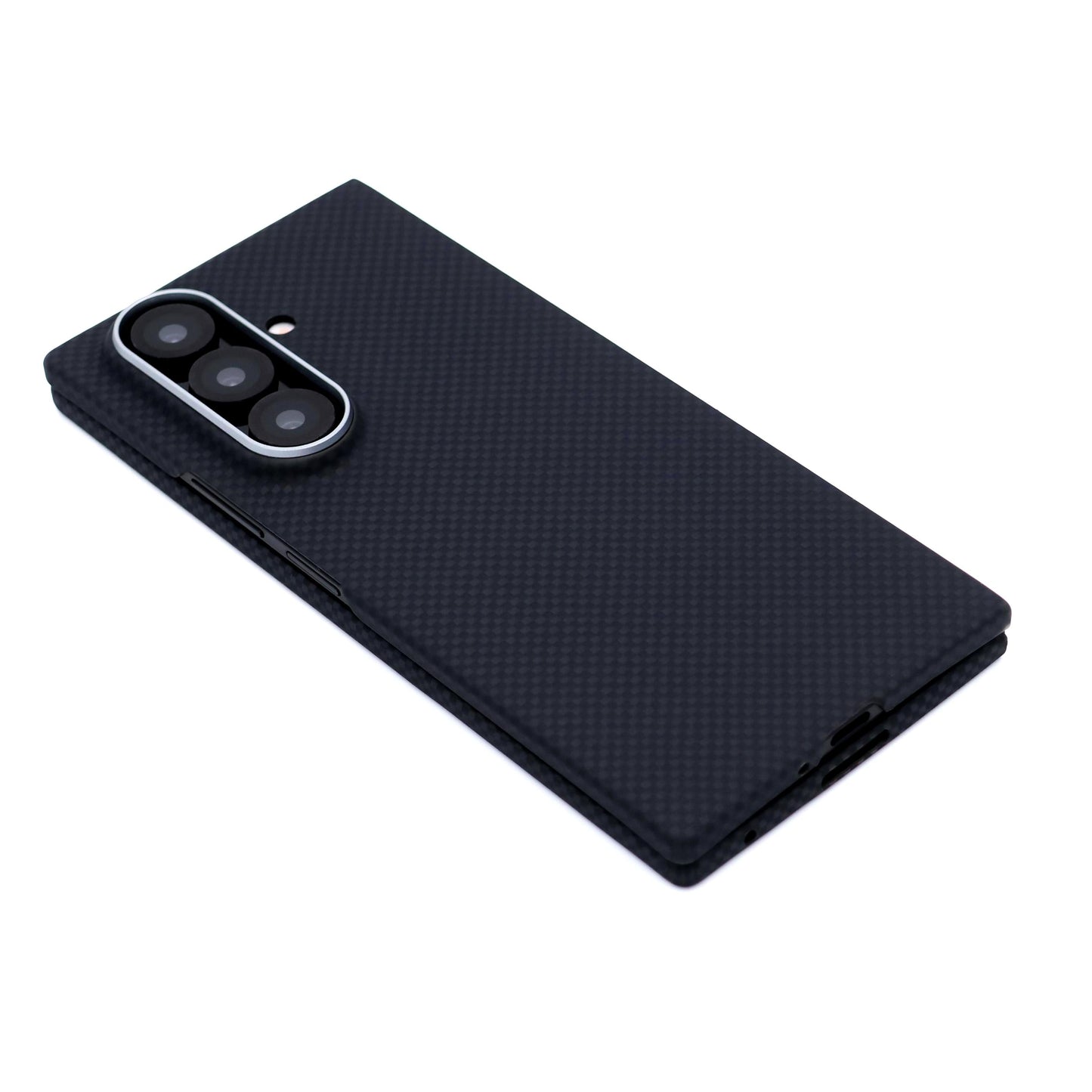Samsung Galaxy Z Fold7 Real Carbon Fiber Case, 0.5mm Super Slim Original SLIVA Carbon Fiber with Magsafe - Black