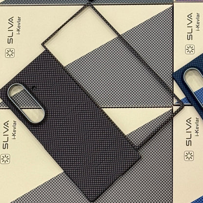 Samsung Galaxy Z Fold7 Real Carbon Fiber Case, 0.5mm Super Slim Original SLIVA Carbon Fiber with Magsafe - Brown