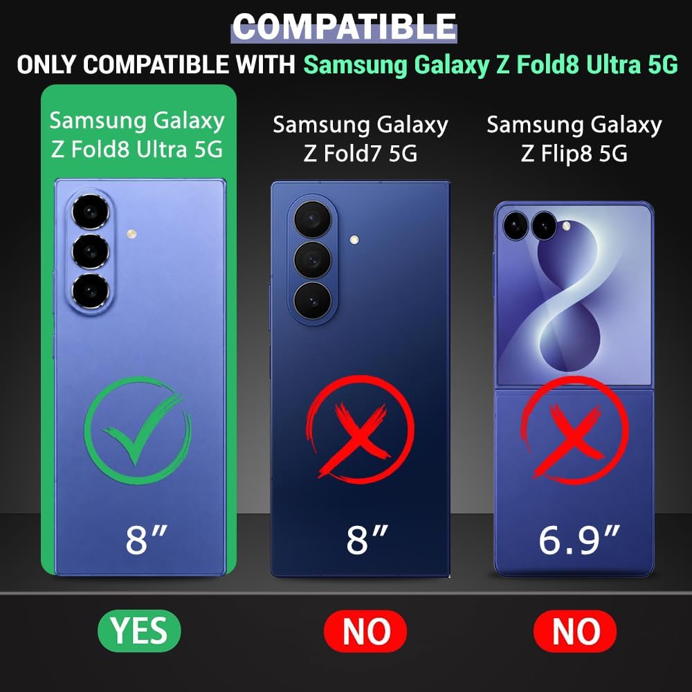 Samsung Z Fold8 Ultra Transparent Case, Cristal Clear Soft TPU Raised Corner Edges