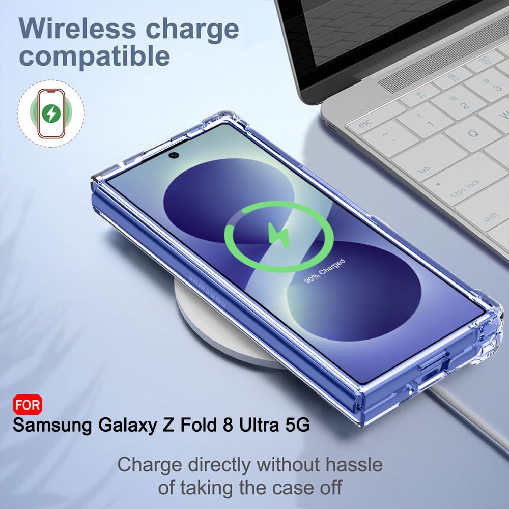 Samsung Z Fold8 Ultra Transparent Case, Cristal Clear Soft TPU Raised Corner Edges