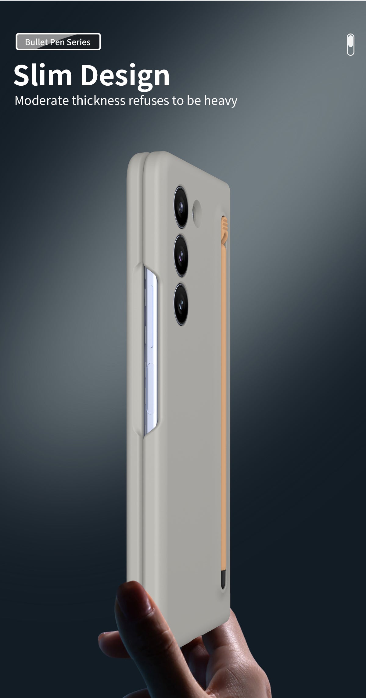 Samsung Galaxy Z Fold 6 Silky Liquid PC Matte S-Pen Case - Dark Grey