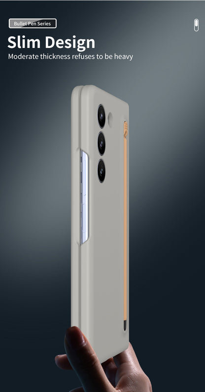 Samsung Galaxy Z Fold 6 Silky Liquid PC Matte S-Pen Case - Dark Grey