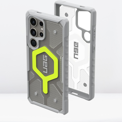 Samsung Galaxy S24 Ultra UAG Magsafe Case, Pathfinder Clear Rugged Featherlight Shockproof Protective - Neon Green