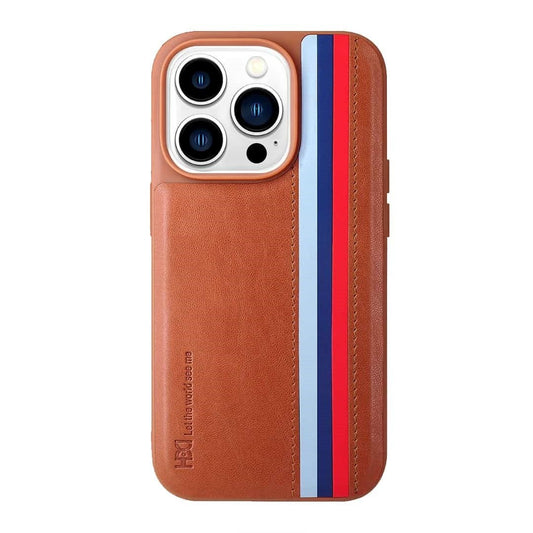 iPhone 14 Pro Max HBD Tri Stripes Leather Case