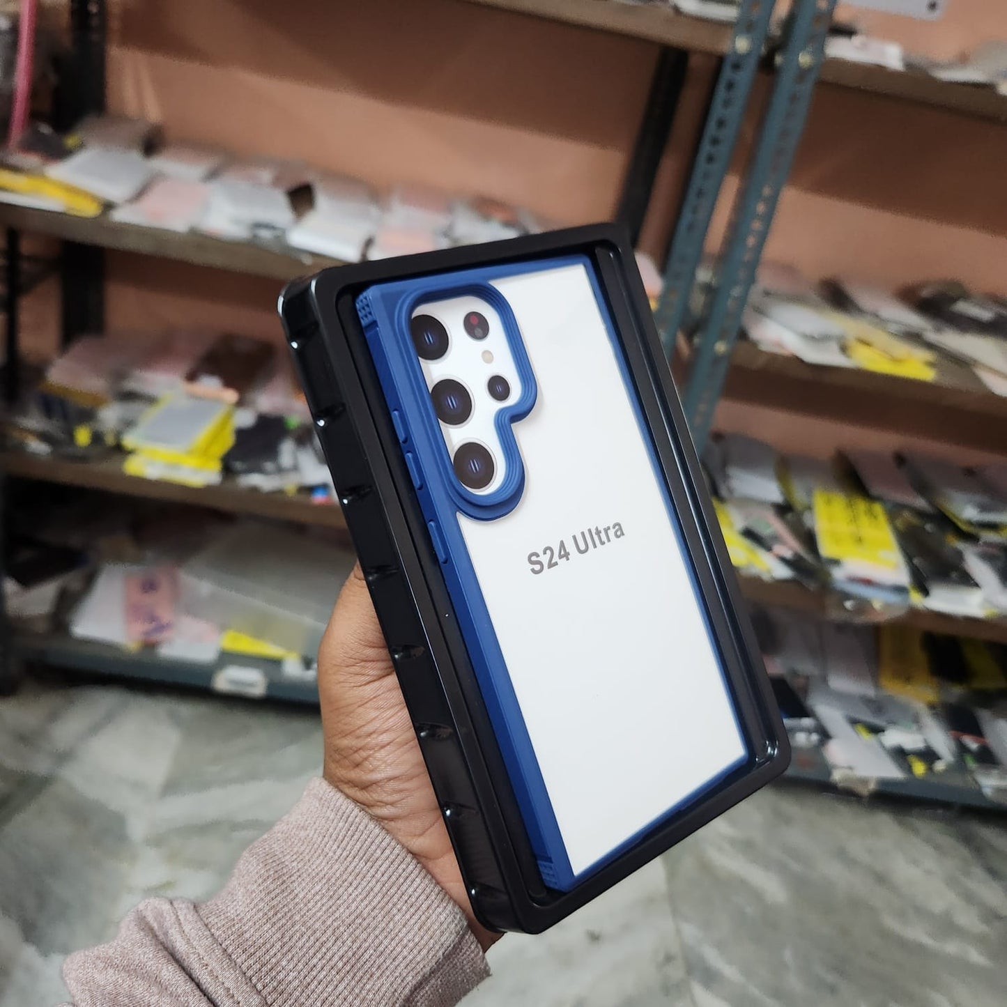 Samsung Galaxy S24 Ultra Hybrid Polycarbonate Bumper Case - Blue