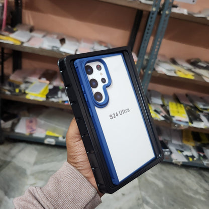 Samsung Galaxy S24 Ultra Hybrid Polycarbonate Bumper Case - Blue