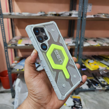 Samsung Galaxy S24 Ultra UAG Magsafe Case, Pathfinder Clear Rugged Featherlight Shockproof Protective - Grey