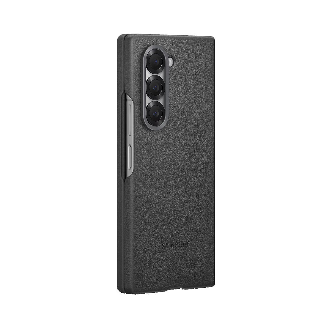 Samsung Galaxy Z Fold 6 Slim Leather Case Soft Inside - Grey