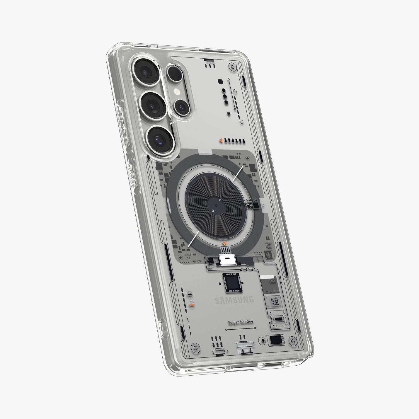 Samsung Galaxy S25 Ultra Zero One Machinery Design Shockproof Case with Magsafe - Clear