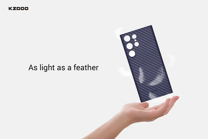 Samsung Galaxy S24 Ultra KZDOO Air Carbon Ultra Thin Case with Camera Protection - Purple / Titanium