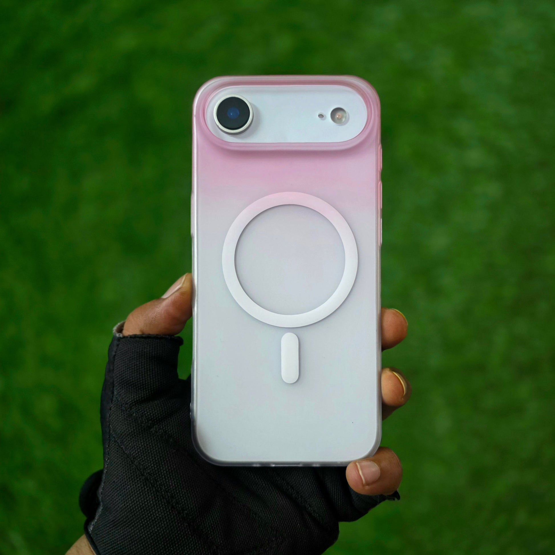 iPhone 17 Air Dual Color Shade Matte Finish Smoke Cover with Magsafe - Pink