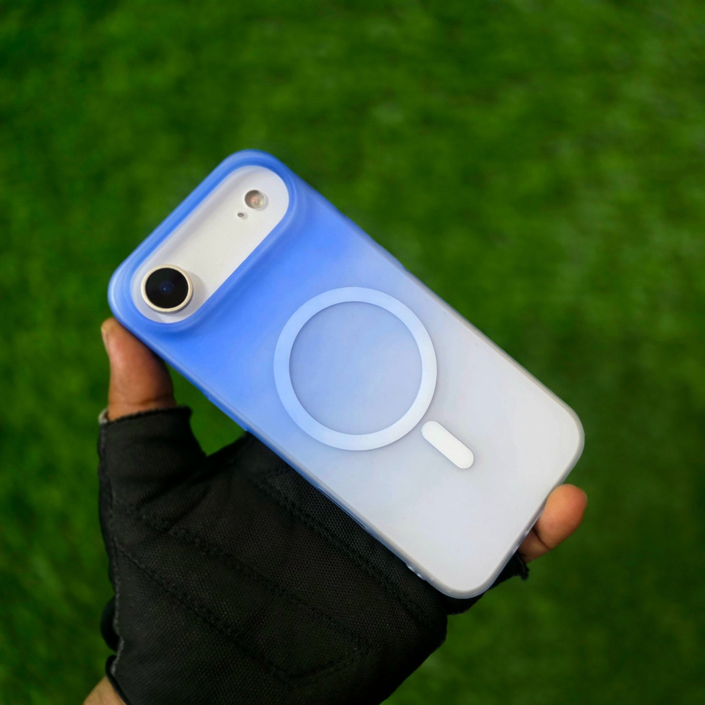 iPhone 17 Air Dual Color Shade Matte Finish Smoke Cover with Magsafe - Blue