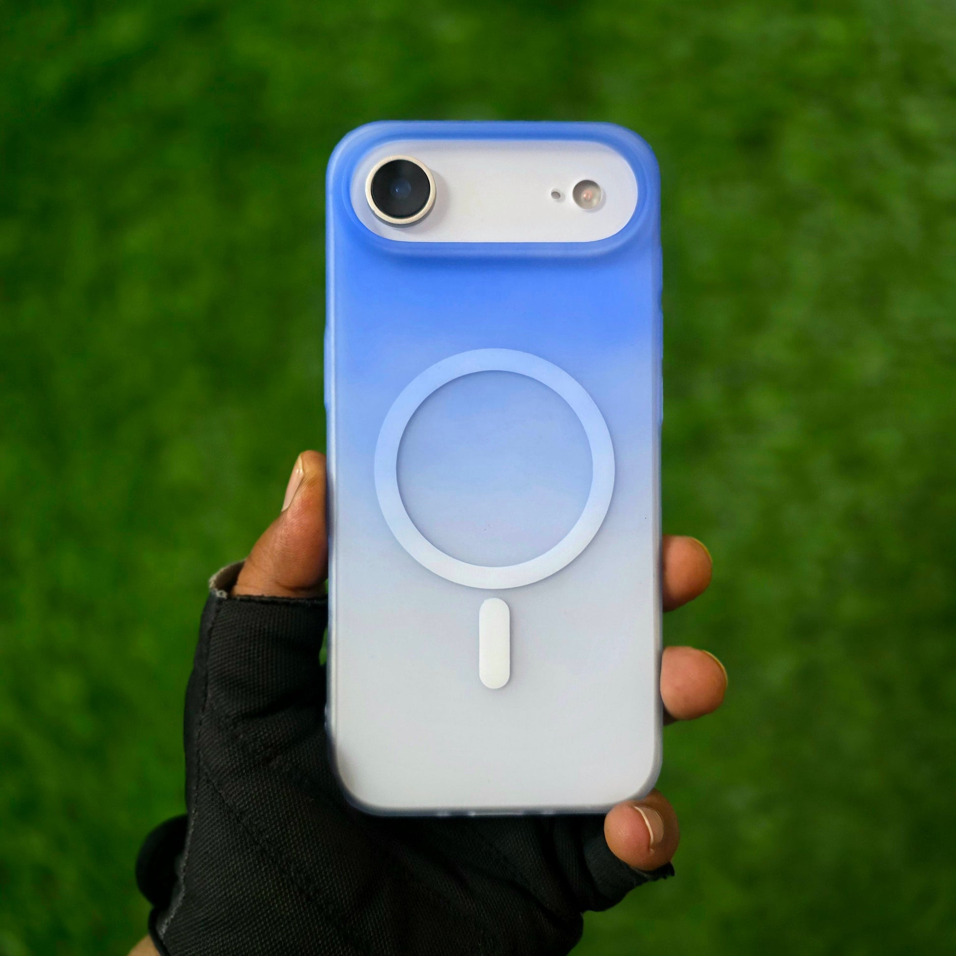 iPhone 17 Air Dual Color Shade Matte Finish Smoke Cover with Magsafe - Blue