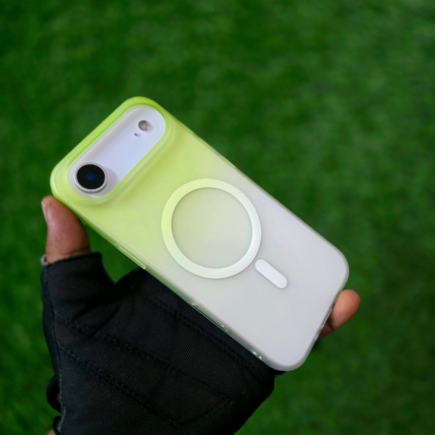 iPhone 17 Air Dual Color Shade Matte Finish Smoke Cover with Magsafe - Green