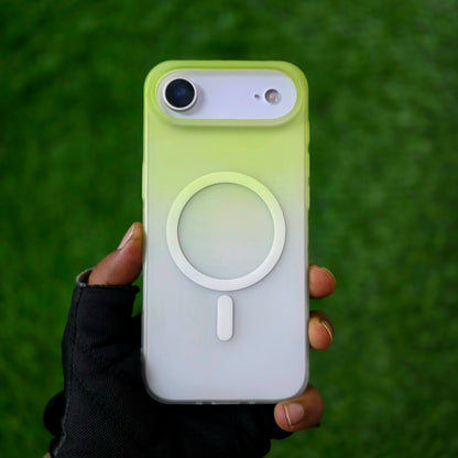 iPhone 17 Air Dual Color Shade Matte Finish Smoke Cover with Magsafe - Green